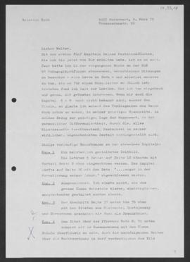 Heinrich Roth an Walter Guyer, Rorschach, 9. März 1975