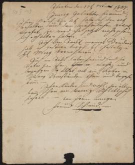 Joseph Schmid an Franz Adam Lejeune, Yverdon, 15. Dezember 1807