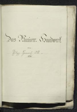 Philipp Heinrich Ott: Das Maurer-Handwerk