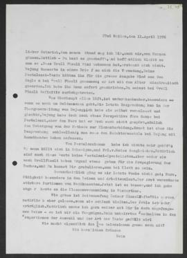 Walter Guyer an Heinrich Roth, Meilen, 11. April 1976