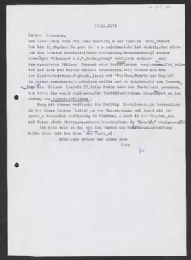Walter Guyer an Heinrich Roth, 25. November 1976