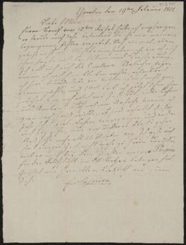 Eduard Lejeune an Maria Lejeune-de Orville und Franz Adam Lejeune, Yverdon, 19. Februar 1811