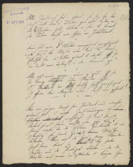 Gustav Tobler: Gedicht, Yverdon 2. September 1820