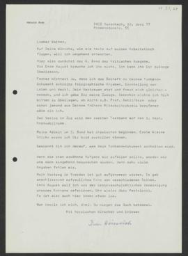 Heinrich Roth an Walter Guyer, Rorschach, 10. Juni 1977