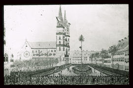 Freiheitsbaum auf dem Münsterplatz in Basel: 22. Januar 1798