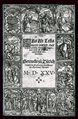 Altes Testament, Zürich 1525, Titelblatt v. Hans Asper