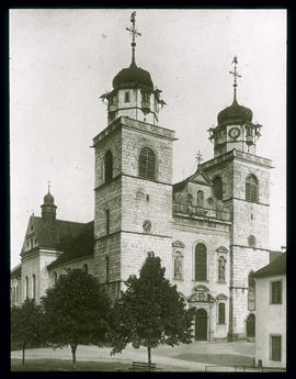 Rheinau: Klosterkirche von Nordwesten