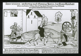 Bestrafung eines Mörders: Zwicken mit glühender Zange, Rädern und Pfählen, 1534