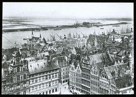 Antwerpen: Blick über den Markplatz auf die Schelde: [Belgien]
