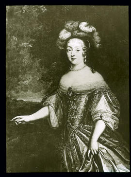 Weibliche französische Tracht zur Zeit Ludwigs XIV.: Madame de Sévigné, von Mignard, Paris