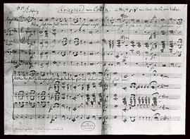 Handschrift des Männerchors "Kriegseid von Collin"