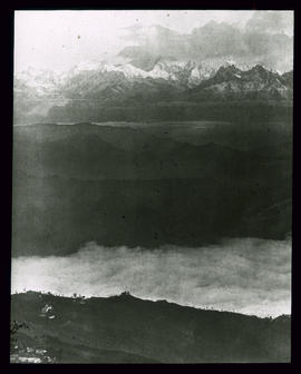 Himalaja-Gebirge mit Kitschindschinga bei Darjiling, Aufnahme Dr. [Martin?] Hürlimann-Berlin