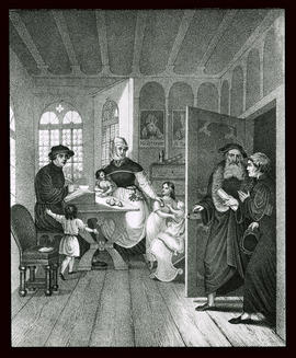 Zwingli mit seiner Familie, von H. Meyer