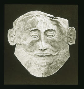 Totenmaske aus Blattgold: Schliemannfund in Mykene, Naturmuseum Athen
