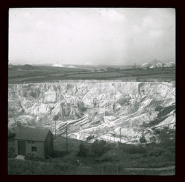 Cornwall: Kaolin-Grube von St. Austell (Abraumkegel, Quarzsand), Foto J. Hösli