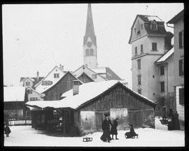 Die alte Schmiede an der Schönenbergstrasse: Wädenswil, Februar 1907