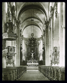 Luzern: Hofkirche St. Leodegar von Osten, Mittelschiff