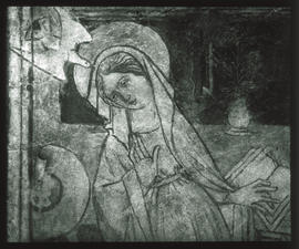 Verkündigung, Detail, Freske, Franziskanerkirche