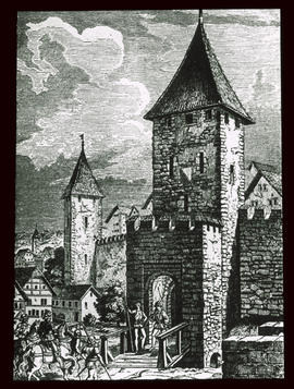 Rennwegtor, vor 1521: Rekonstruktion