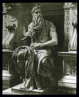 Mosesstatue vom Denkmal des Papstes Julius, Rom: San Pietro in Vincoli, Michelangelo