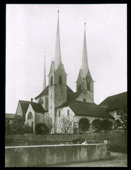 Muri (Kanton Aargau): Benediktinerkloster, Kirche von Nordwesten