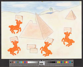 Les Centaures œuvrant à la construction de la Grande Pyramide d'Egypte, il y a 40 siècles/[Die Ke...