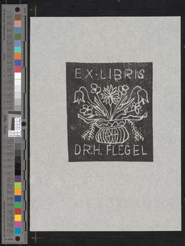 Ex Libris Dr. H. Flegel/[Blumen in Topf]