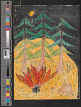 Rumpelstilzchen: Feuer im nächtlichen Wald