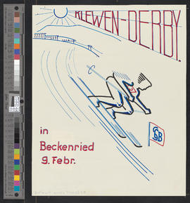 Entwurf eines Plakates/[Klewen-Derby in Beckenried 9. Febr.]