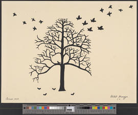 Kahler Baum mit Vögeln