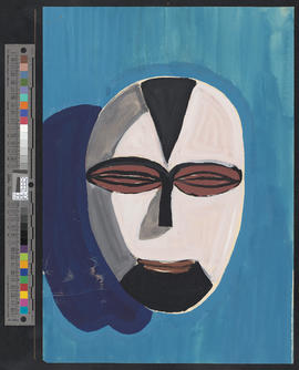 Maske auf blauem Hintergrund