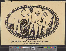 Elefanten aus dem Zoo in Basel