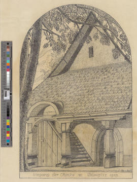 Eingang der Kirche in Bümpliz 1919