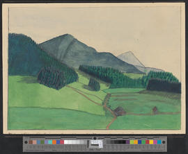 Blick nach Süden auf die Rigi vom Aussichtspunkt Hochwacht auf dem Zugerberg